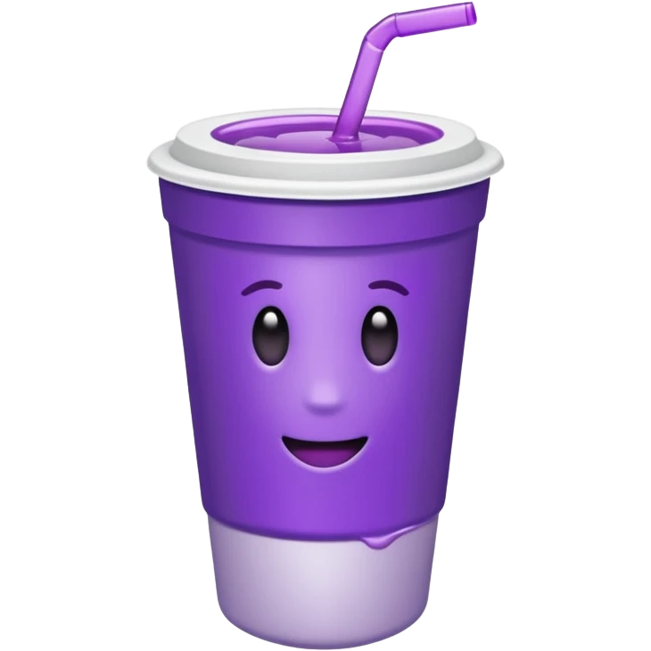 ios styrofoam cup with purple liquid inside no straw emoji