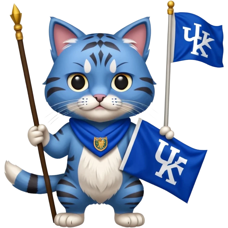Kentucky Wildcat with flag emoji