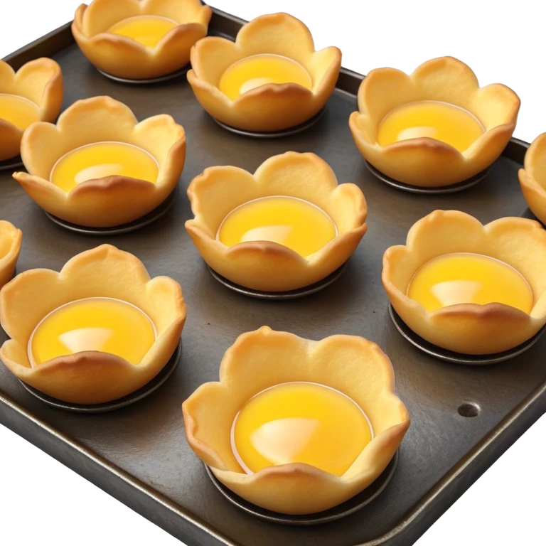 3D rendered authentic Hong Kong egg puffs (港式鸡蛋仔) being made in traditional iron mold, half-open showing bubble formation, golden batter, hyper-realistic texture emoji