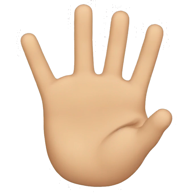 three fingers emoji