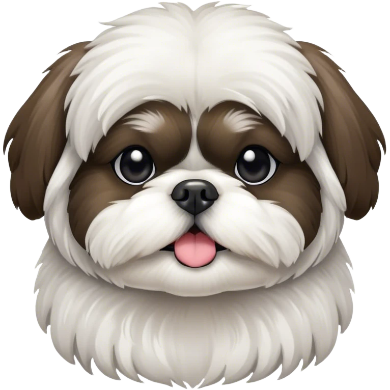 Emoji Shihtzu preto e branco emoji