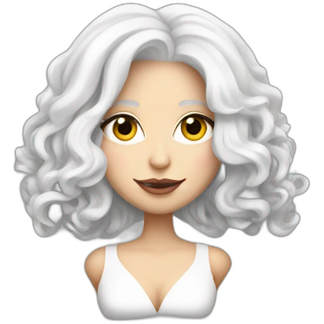 lady gaga singer white hair emoji