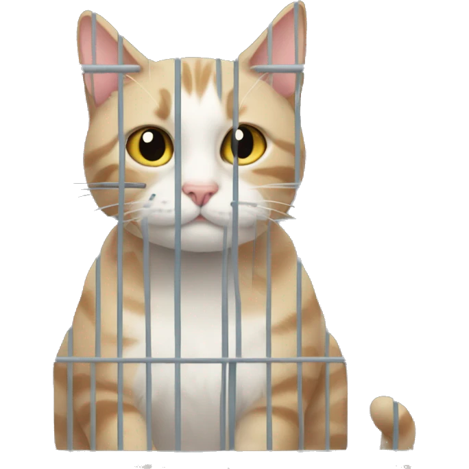Cat in the cage emoji