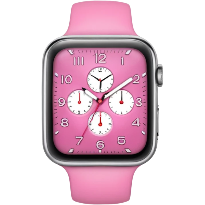 Reloj rosa emoji