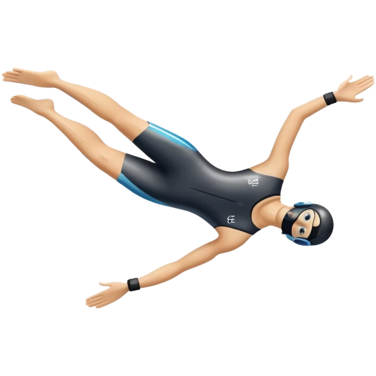 An icon showing a diver captured mid-air in a graceful pose above a pool, with a diving board behind and water below. Splash trails and motion lines emphasize precision and elegance. Transparent background highlights the beauty and focus of competitive diving. emoji