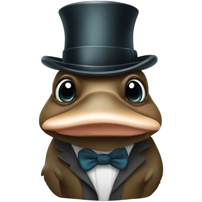 Platypus wearing a monocle ￼ emoji
