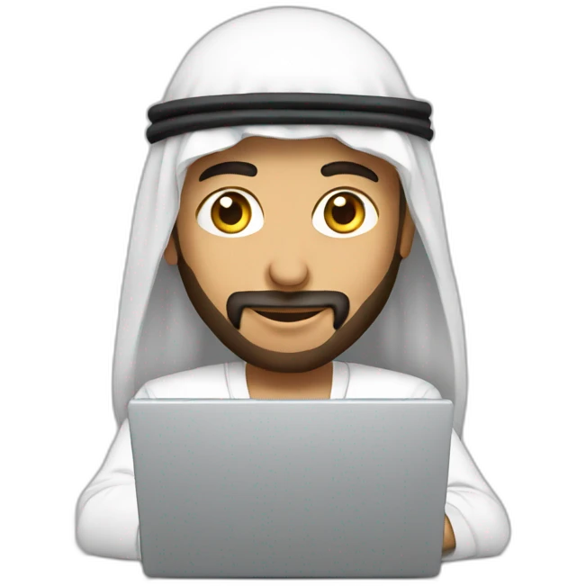 Arab with laptop  emoji