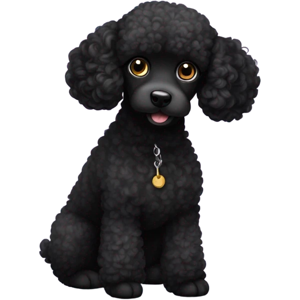 Black Mini pudle emoji