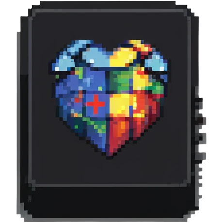like icon, pixel art style emoji