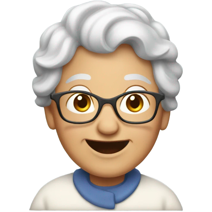 Happy grandma emoji