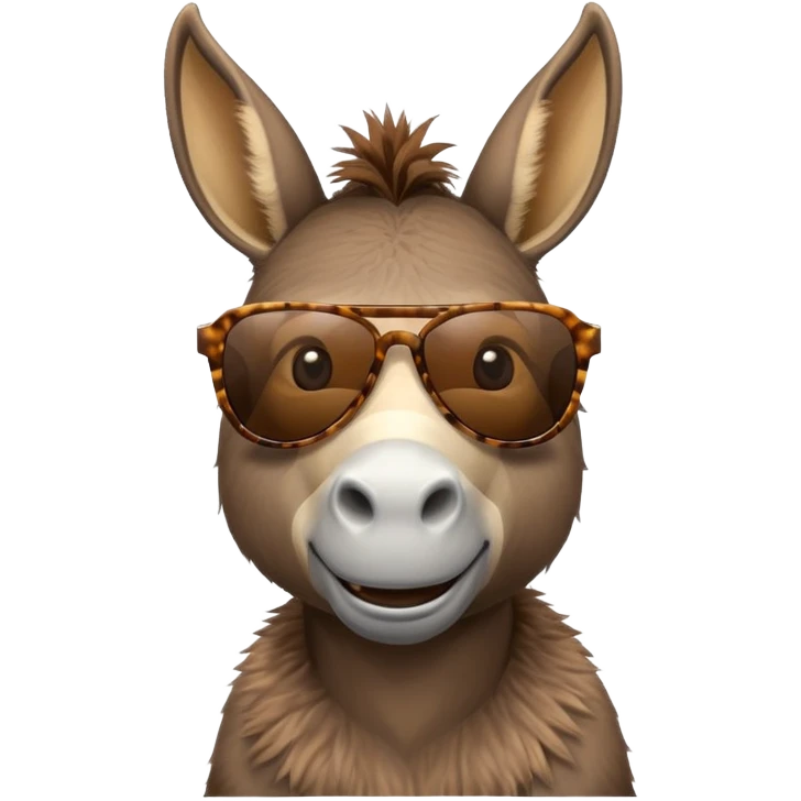 Donkey with sunglasses  emoji