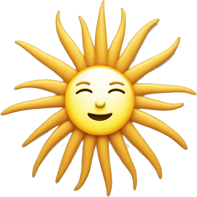 sun with bold ray emoji