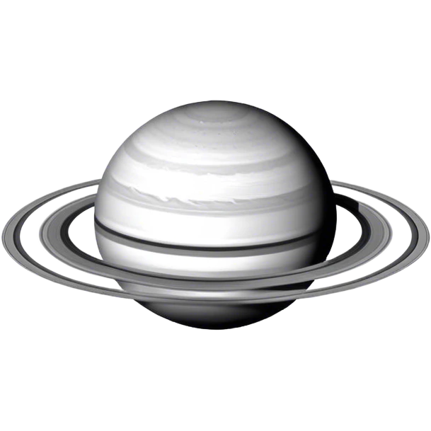 Saturn black and white simple outline emoji