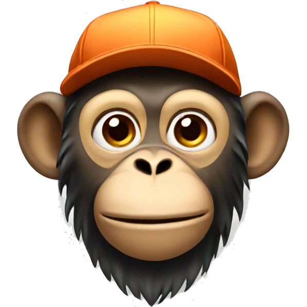 a monkey with a cap emoji