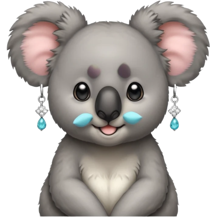 Koala with earrings emoji