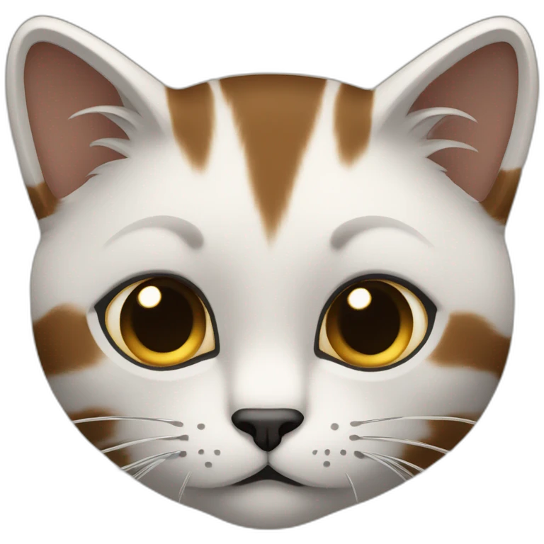Tête de Chat avec pelage marron et noir emoji