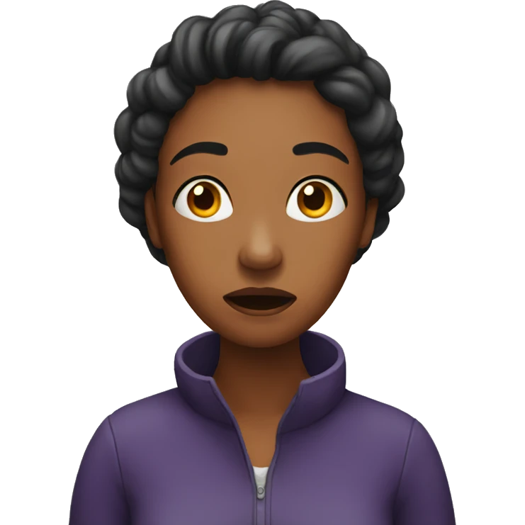 Woman afraid  emoji