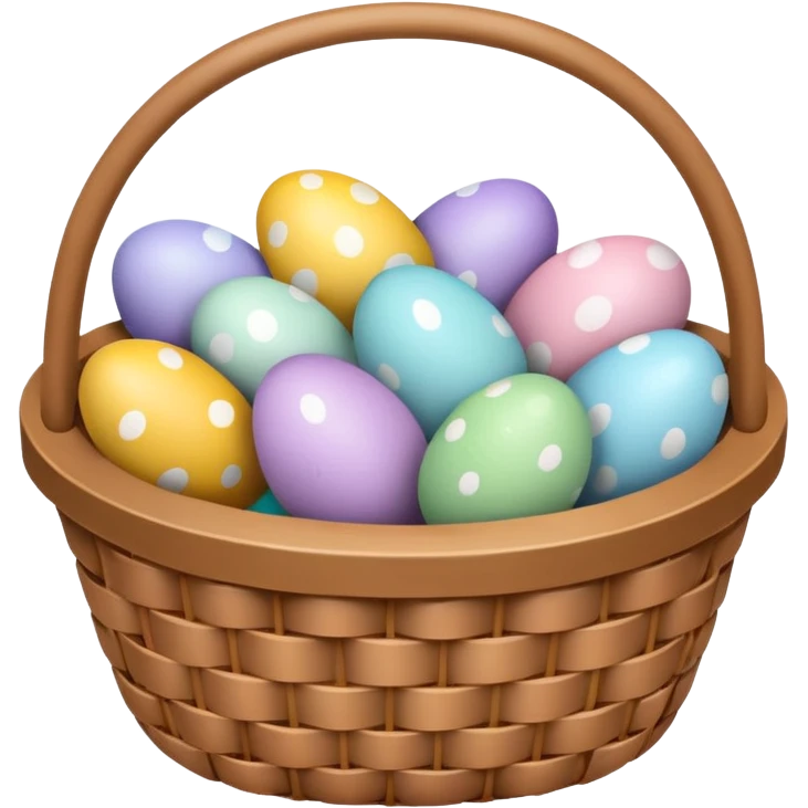 basket full of easter eggs emoji