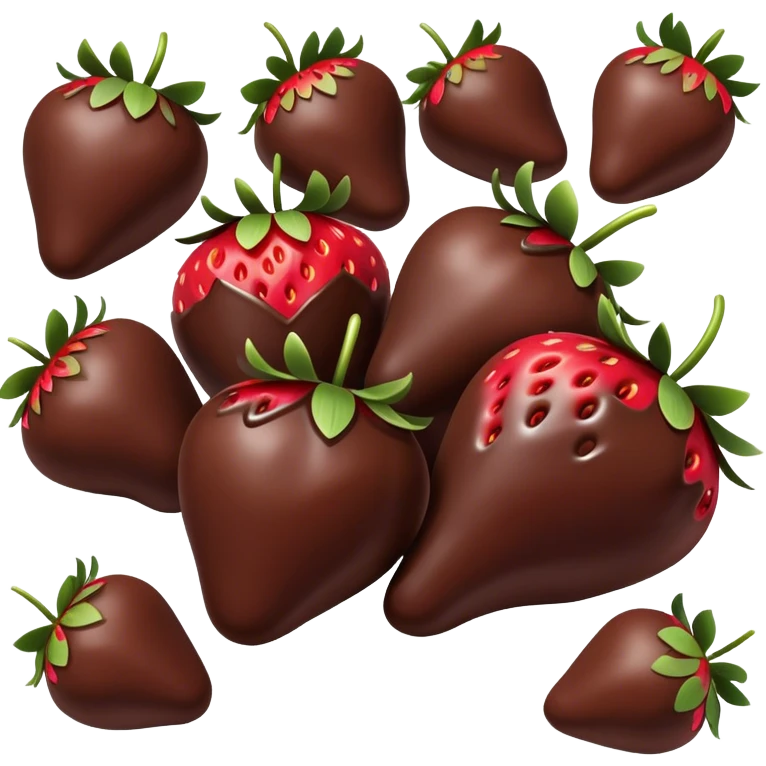 Chocolate and strawberries emoji