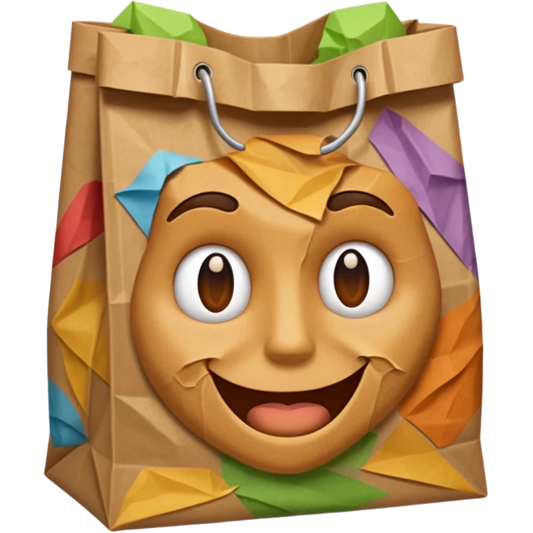 paper bag. negative  emoji emoji