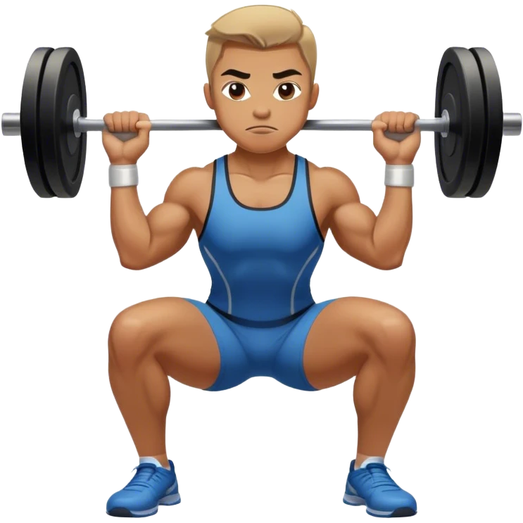 olympic athlete weighted squats emoji