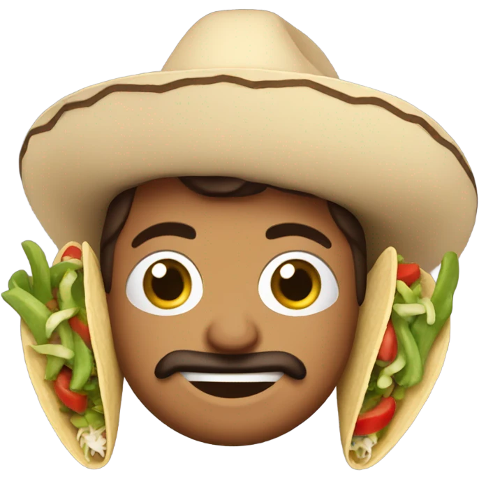 Mexican bean man tacos emoji