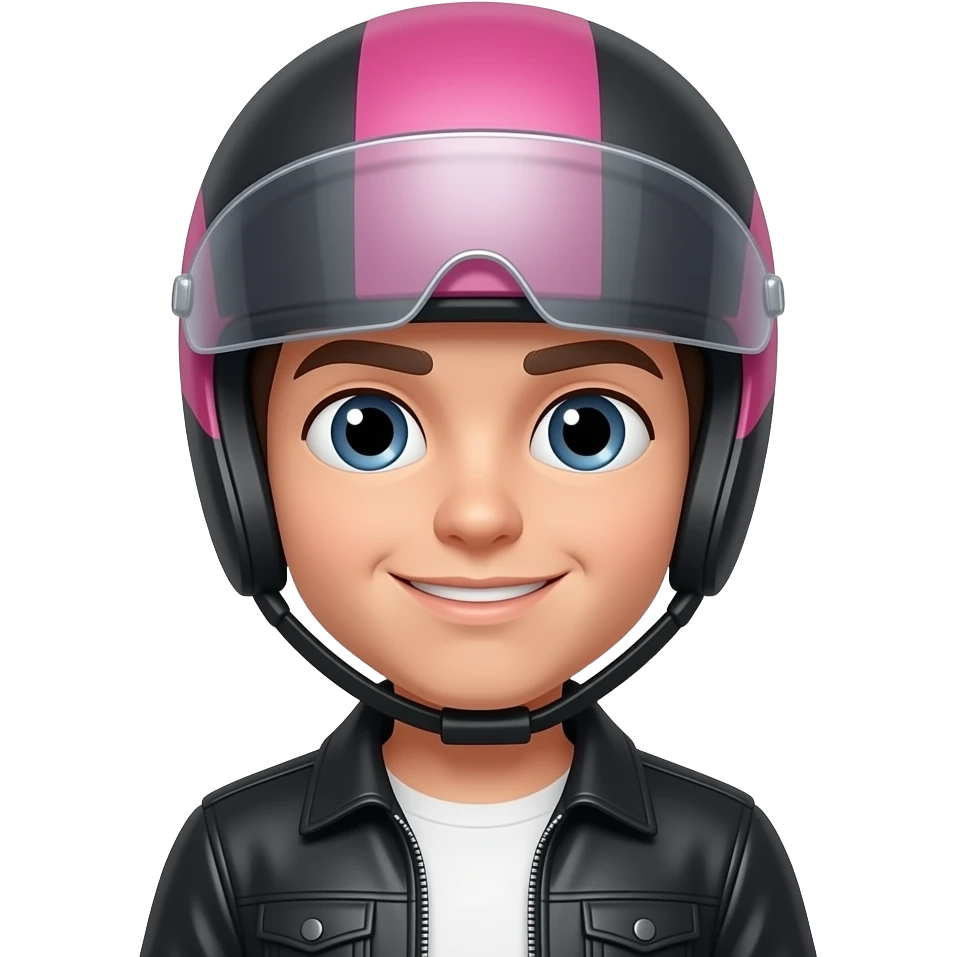 PINK BIKER BOY emoji