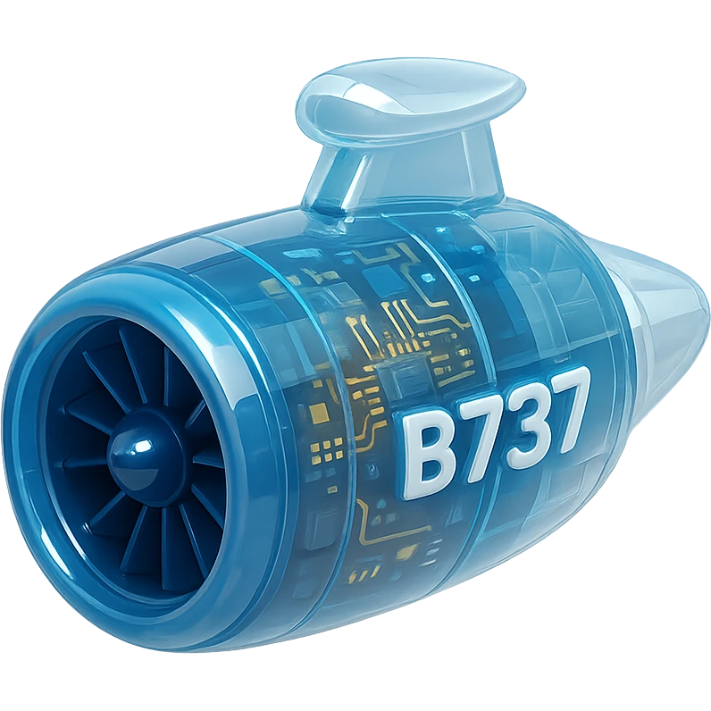 Jet B737 ENGINE emoji