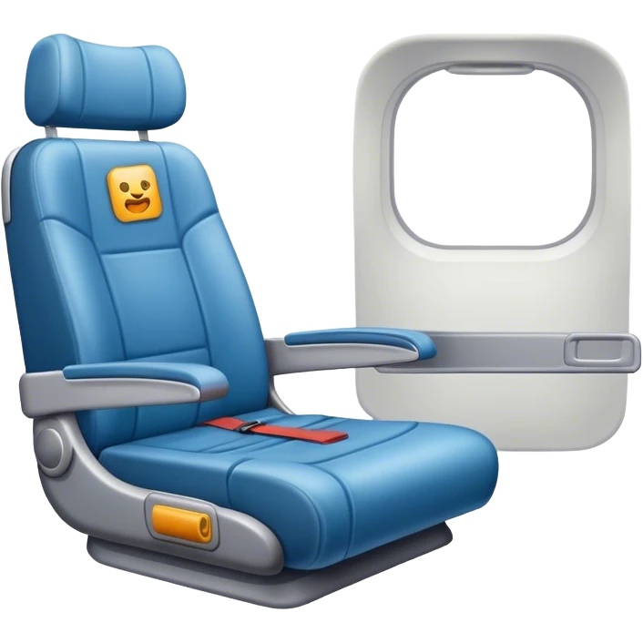plane seat seatbelt emoji