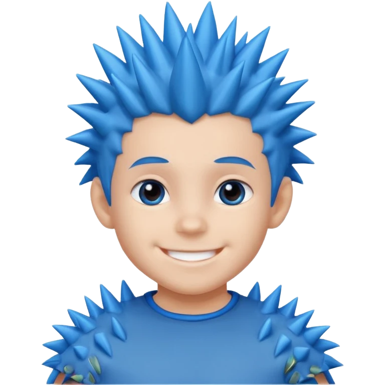 blue spiky haired kid  emoji