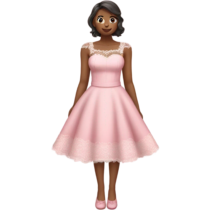 Cute pink dress  emoji