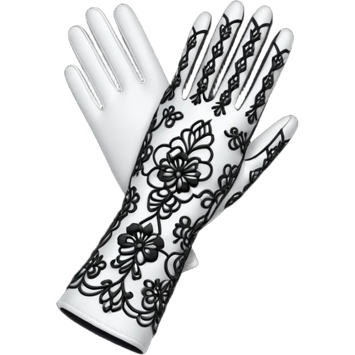 Black lace glove emoji