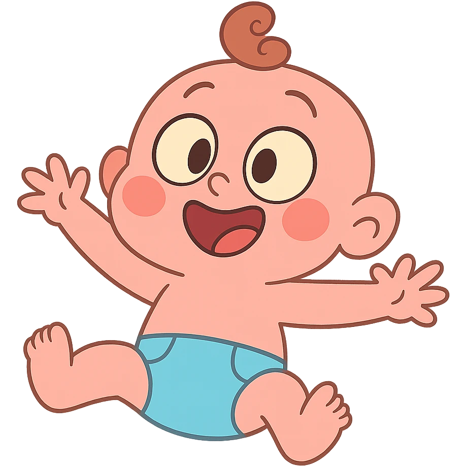 soft pastel cartoon baby in calArts 2010s style emoji