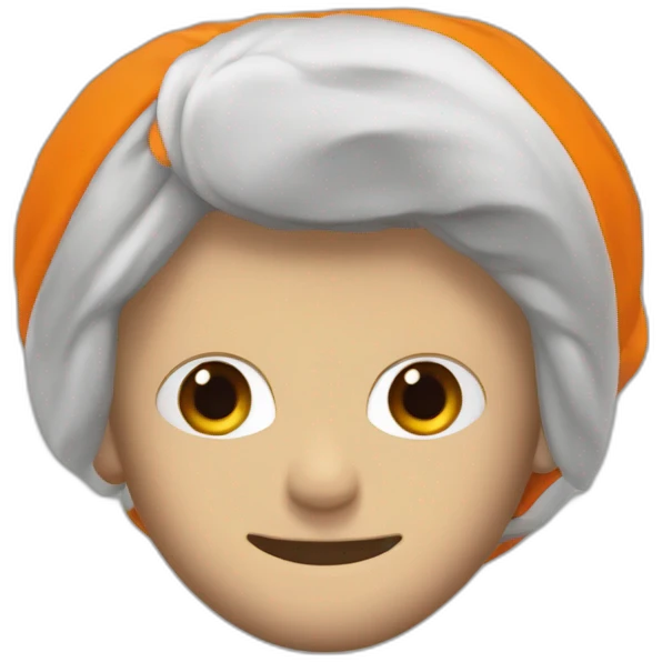 Emmanuel Macron avec un bandeau de ninja orange emoji