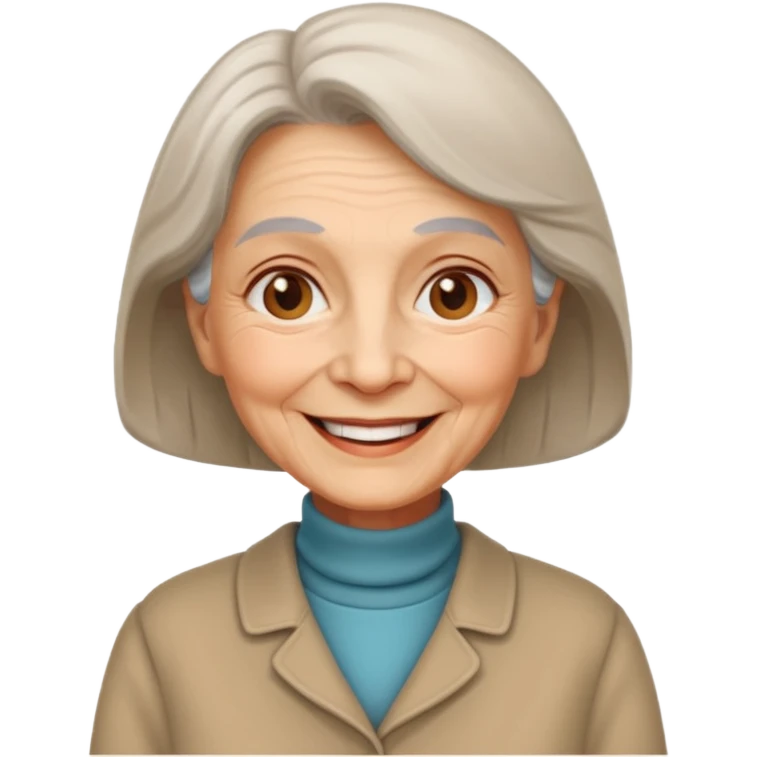 In medieval fairy tales, a kind and amiable grandmother dressed in plain clothes emoji