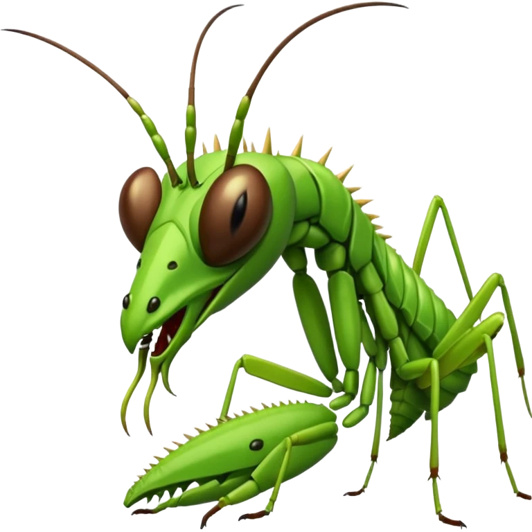 Treacherous praying mantis emoji