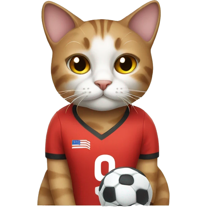 cat wearing a soccer jersey emoji