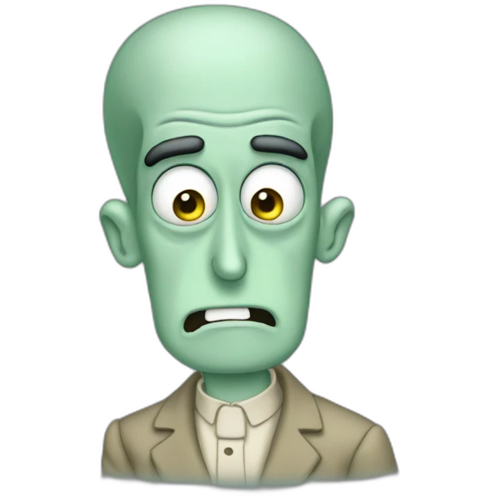 handsome squidward meme emoji