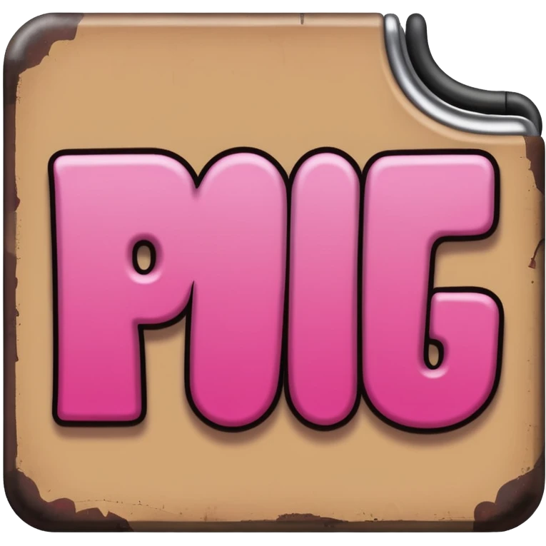 Half brown half pink writing word saying pegging emoji