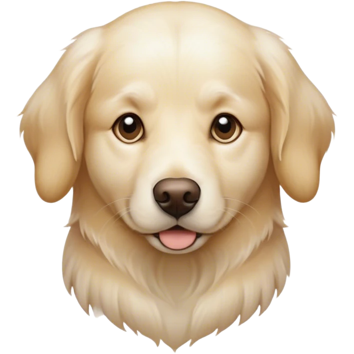 White golden retriever  emoji
