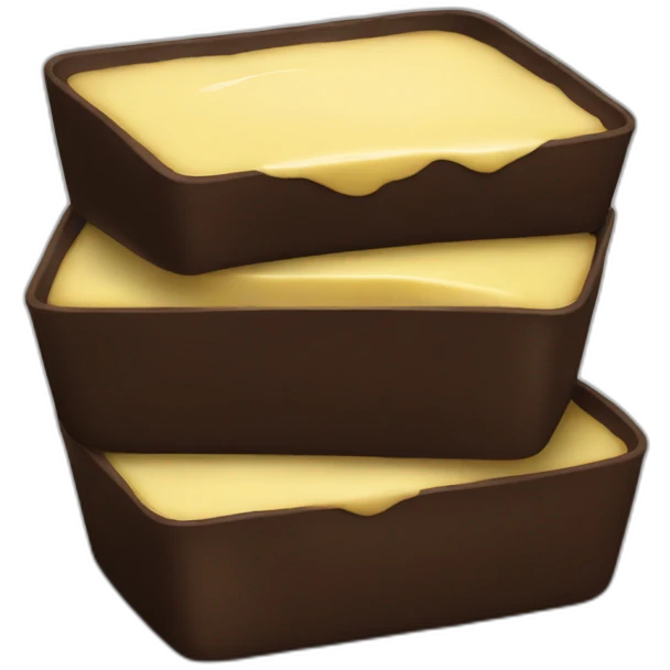 Dark brown color butter emoji