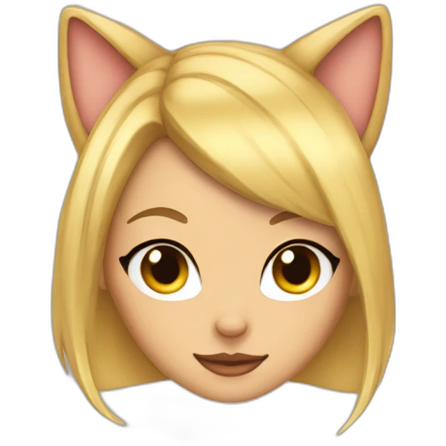 sexy blonde cat ears emoji