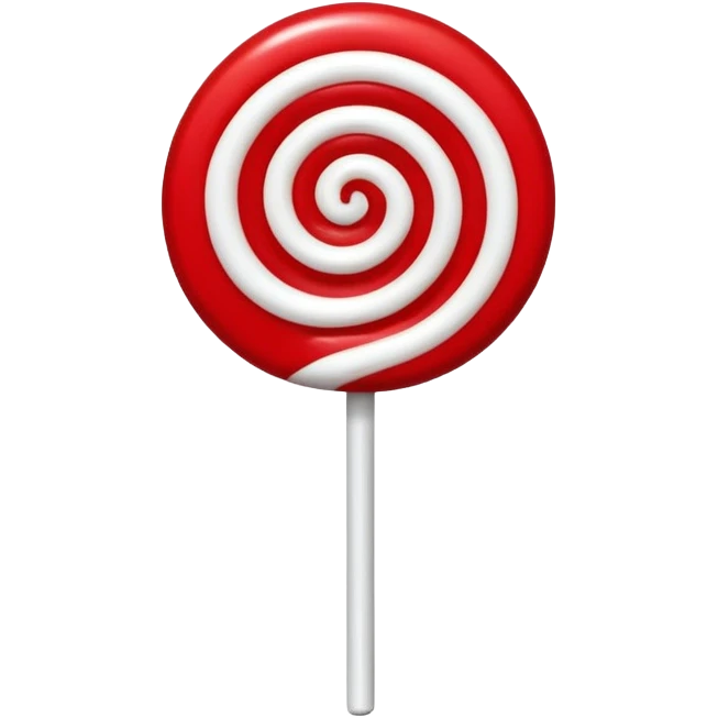 a colorful lollipop, apple emoji style emoji