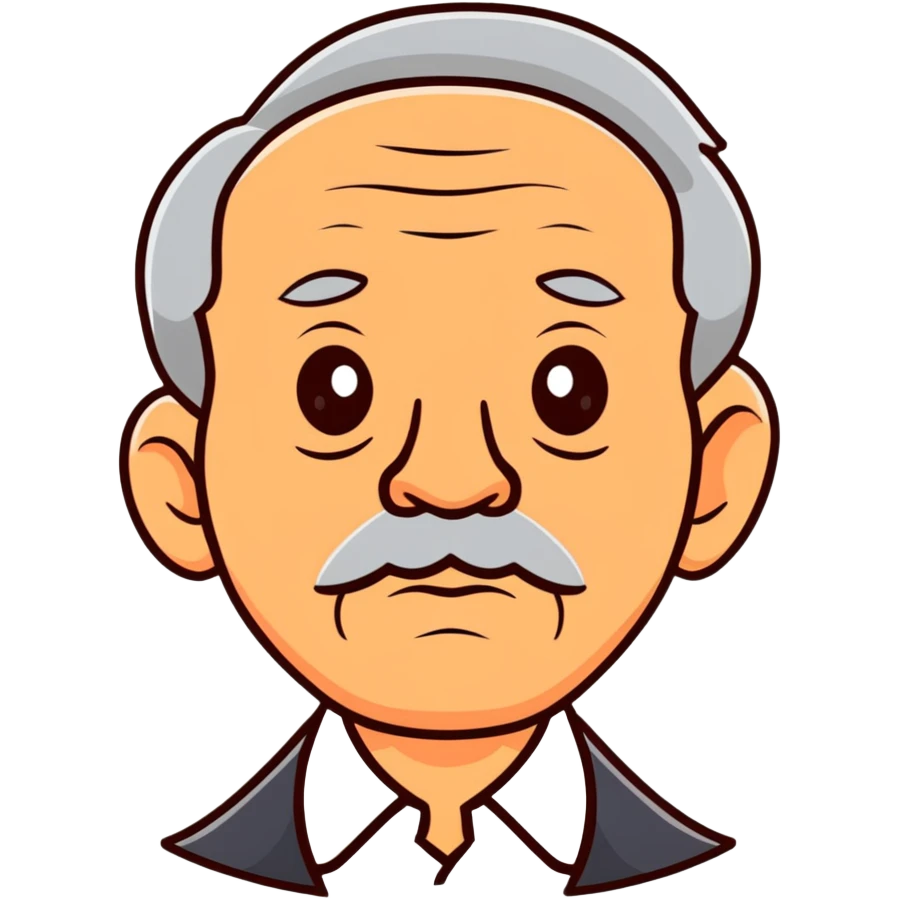 abuelo con ojos marrones emoji
