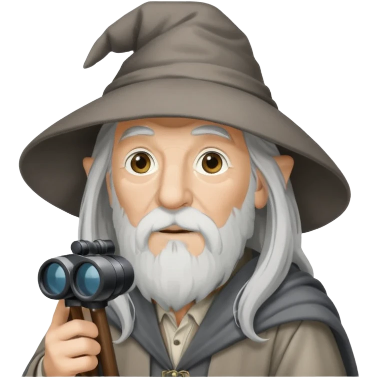 gandalf wizard watching in the binocular emoji