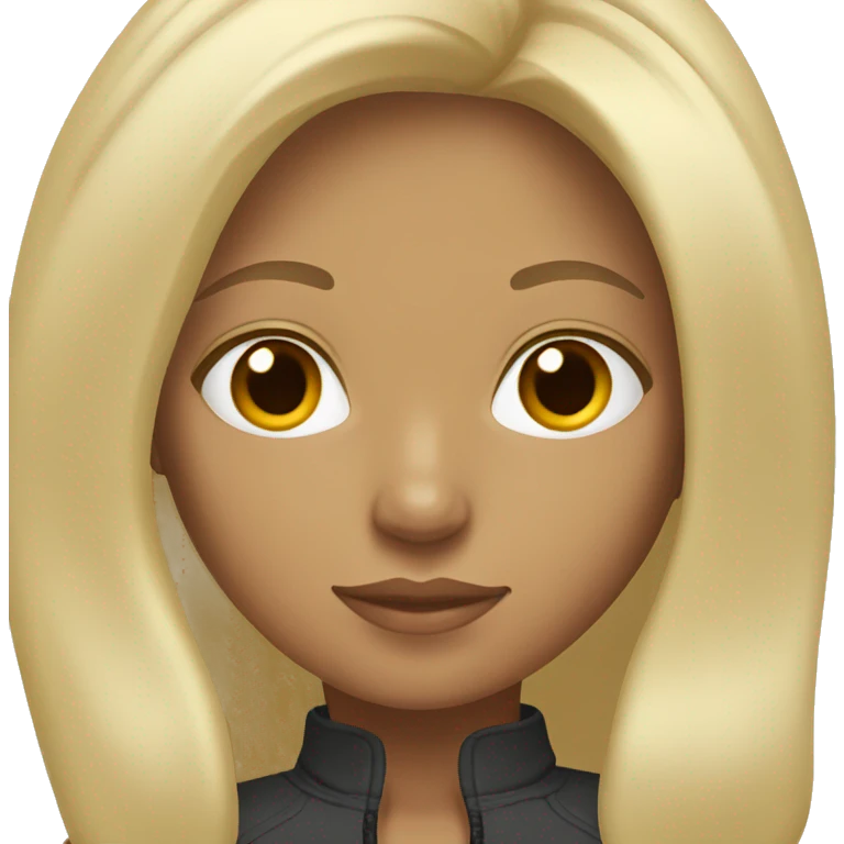 mixed race (pakistani and white) girl with blonde hair  emoji
