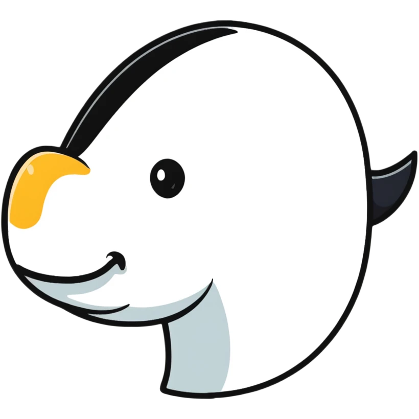 exaggerated large nose in profile emoji