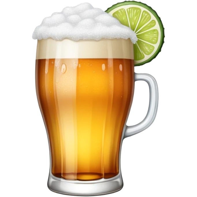 Mexican cerveza with salt rim emoji