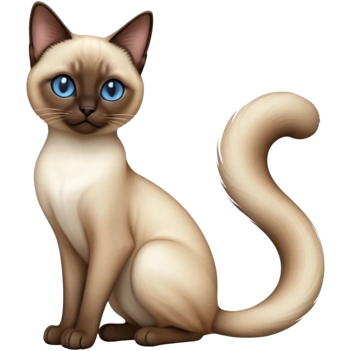 cinematic-[siamese cat]-realistic-full-body-sitting-emoji,-tail-curled-playfully-around-its-paws,-head-tilted-dramatically,-sleek-[siamese]-fur,-simplified-yet-realistic-focused-features,-highly-detailed,-glowing-with-an-almost-sarcastic-glow emoji