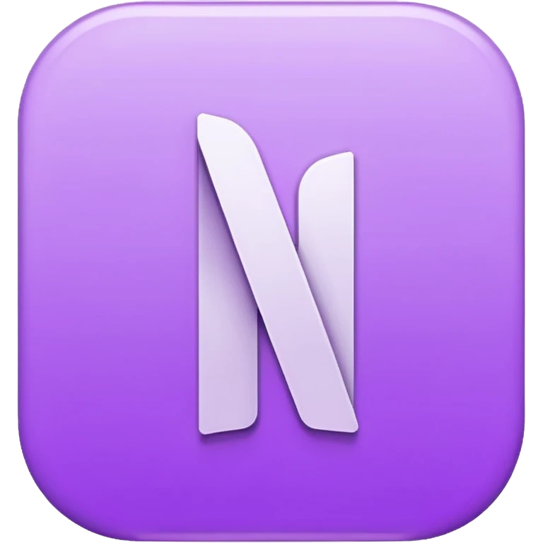 Netflix pretty aesthetic "N" logo in pastel purple emoji